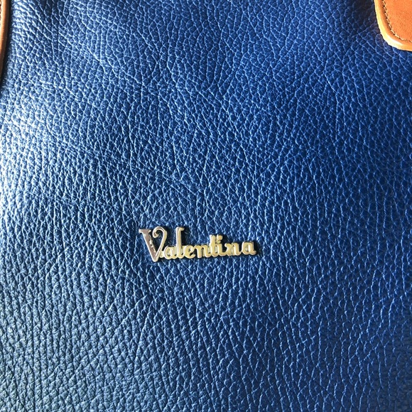 Like New Leather Valentina - Blue and Tan - Made in Italy - Picture 4 of 10